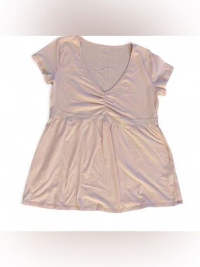 BRAND NEW Hollister Dusty Pink Babydoll V-Neck Top